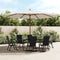 vidaXL - Parasol - met - houten - paal - 400x273 - cm - zandkleurig