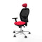 Jorquera Piqueras y Crespo 3D086G1 - Bureaustoel met hoofdsteun - Verstelbare hoogte ademend - Rood
