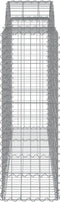vidaXL - Schanskorven - 9 - st - gewelfd - 200x50x120/140 - cm - ijzer