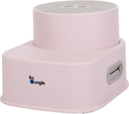 Bo Jungle - Opstapje Peuter en Volwassenen - Inklapbaar - 2 niveau's - Toiletkruk - Keukenhulpje - Antislip - Opstapkrukje Badkamer en WC - Leertoren - Step Up Stool Roze - MAX 150KG