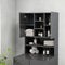 vidaXL - Wasmachinekast - 70,5x25,5x90 - cm - hoogglans - grijs