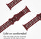 imoshion Sport⁺ bandje - Geschikt voor Apple Watch 1, 2, 3, 4, 5, 6, 7, 8, 9, 10 (42 mm), SE - 38/40/41 mm - Wine Red & Black - M/L