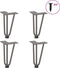 vidaXL - Haarspeld - tafelpoten - 4 - st - 20 - cm - massief - staal - naturel