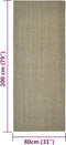 vidaXL - Vloerkleed - 80x200 - cm - natuurlijk - sisal - groen