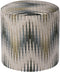 Atmooz - Poef Alice - Quintero Gunmetal - Ronde voetenbank - Jacquard Velvet met print - 45cm