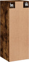 vidaXL - Wandkast - 34,5x34x90 - cm - bewerkt - hout - gerookt - eikenkleurig