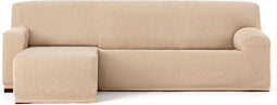 Hoes voor chaise longue met korte armleuning links Eysa TROYA Beige 170 x 110 x 310 cm