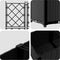 vidaXL - Tuinplanter - met - Trellis - 3 - stuks - Zwart - 80x80x143 - cm