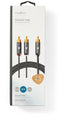 Nedis CATB24000GY30 - RCA naar 2x RCA kabel - 300 cm - Grijs