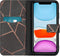 iMoshion Hoesje Geschikt voor iPhone 11 Hoesje Met Pasjeshouder - iMoshion Design Softcase Bookcase - Goud / Zwart / Black Graphic