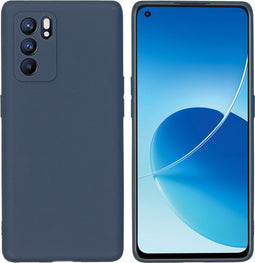 iMoshion Hoesje Geschikt voor Oppo Reno 6 Pro 5G Hoesje Siliconen - iMoshion Color Backcover - Donkerblauw