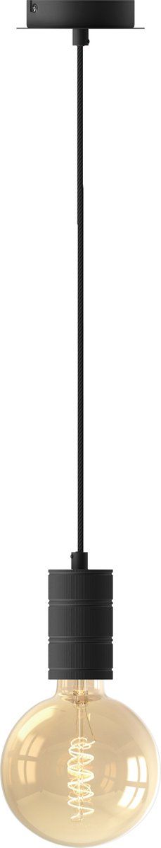 Calex Retro Pendellamp - Industrieel Hanglamp - E27 Fitting - Zwart - Hoogte verstelbaar