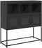 vidaXL - Dressoir - 100,5x39x107 - cm - koudgewalst - staal - zwart