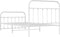 vidaXL - Bedframe - met - hoofd- - en - voeteneinde - metaal - wit - 100x200 - cm