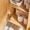 SoBuy BZR175-N - Hoge Smalle Badkamerkast - 4 vakken 3 verstelbare planken - Naturel 35 x 120 x 30 cm