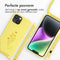 iMoshion Hoesje Geschikt voor iPhone 14 Hoesje Met Koord - iMoshion Siliconen design hoesje met koord - Geel / Flower Yellow