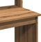 vidaXL - Bureau - met - schappen - 102x45x148 - cm - bewerkt - hout - artisanaal - eiken