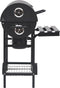 vidaXL Barbecuevat met wielen en schappen 115x85x95 cm staal zwart