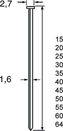 Dutack Brad SKN16 30 mm - 2500 Stuks