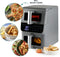 DOMO DO550FR - Dubbele Airfryer XXL - 10 L - 2500 W - Grijs