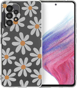 imoshion Hoesje Geschikt voor Samsung Galaxy A53 Hoesje Siliconen - imoshion Design hoesje - Meerkleurig / Daisy Flower