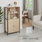 Tectake Houten Wandkast Doncaster - Boekenkast - 2 Open Vakken - Zwart Metalen Frame - Afmeting (LxBxH) 60x38x125 cm - Lichtbruin