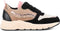 PS Poelman Carocel - Lage Sneakers - Imitatie Leren Suedè met Beige Profielzool - Zwart Rose Goud - Maat 39