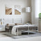 vidaXL - Bedframe - met - hoofd- - en - voeteneinde - metaal - wit - 135x190 - cm