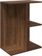 vidaXL - Nachtkastje - 46,5x29x61 - cm - bewerkt - hout - bruin - eikenkleur