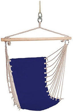 Hangstoel /hangende stoel blauw 100 x 60 cm - Hangmat hangstoelen blauw
