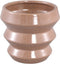 PTMD Tims Brown Glazed Ceramic Pot Ribbed Round L