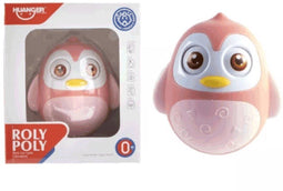 Kids Fun Tuimelaar Pinguin - Balansspeelgoed - Stimuleert motoriek - Roze