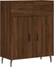 vidaXL - Dressoir - 69,5x34x90 - cm - bewerkt - hout - bruin - eikenkleur