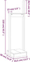 vidaXL - Houtblokhouder - 33,5x30x110 - cm - massief - grenenhout