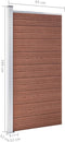 vidaXL - Schuttingpaneel - 95x186 - cm - HKC - bruin