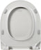 Plieger Zano Slim - D-Vorm Toiletbril - Duroplast - Softclose - Wit - Met Deksel - RVS bevestiging (1 stuk)