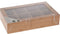 Excellent Houseware theedoos/opbergdoos - 8-vaks - bamboe hout - 32 x 20 x 6,5 cm