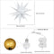 3D Kerstster Licht Buiten Kerst Decoratie - 23 inch LED Christmas Star Light Batterij met Timer, Bet