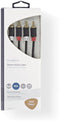 Nedis CABW24200AT50 - RCA Kabel 500cm - Grijs
