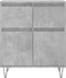 vidaXL - Dressoir - 60x35x70 - cm - bewerkt - hout - betongrijs