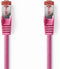 Nedis CAT6 Netwerkkabel - RJ45 Male - RJ45 Male - S/FTP - 10.0 m - Rond - LSZH - Roze - Envelop