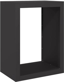 vidaXL Haardhoutrek - 60x40x80 cm - staal - zwart