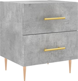 vidaXL - Nachtkastje - 40x35x47,5 - cm - bewerkt - hout - betongrijs