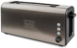Black & Decker BXTO1000E - Broodrooster 1 sleuf 1000W - Ultrabrede sleuf met zelfcentrerend brood - Grijs