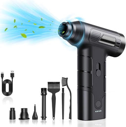 Airduster - 130.000 RPM - Stofreiniger - Perslucht - 3 standen - Draadloos en Oplaadbaar - Zwart