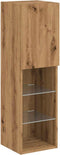 vidaXL - Tv-meubels - met - LED's - 2 - st - 30,5x30x102 - cm - artisanaal - eiken