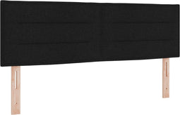 vidaXL - Hoofdbord - Lijnen - Design - Zwart - 140 - cm - Stof