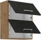 ROCK hoge kast - Melamine met lancelot eiken en matera grijs decor - 1 deur - L60 x H72 cm