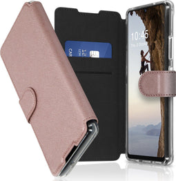 Accezz Hoesje Geschikt voor Samsung Galaxy A42 Hoesje Met Pasjeshouder - Accezz Xtreme Wallet Bookcase - Rosé Goud