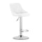 KAST kruk - wit eco-leer/chroom onderstel x 2